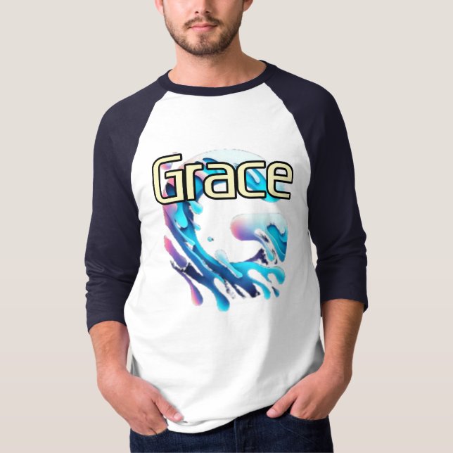 Men's Basic 3/4 Sleeve Raglan T-Shirt (Front)