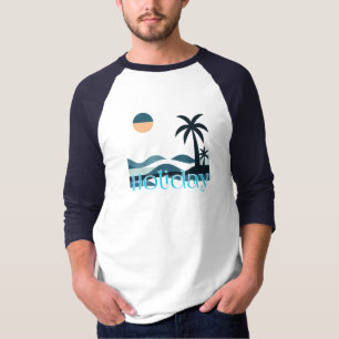 Men's Basic 3/4 Sleeve Raglan T-Shirt