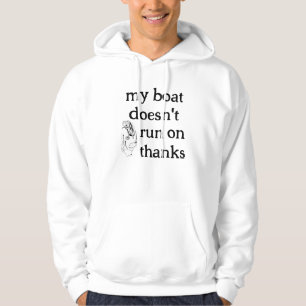 Men's Basic Hooded Sweatshirt my boat doesn't ...