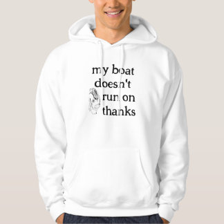 Men's Basic Hooded Sweatshirt my boat doesn't ...
