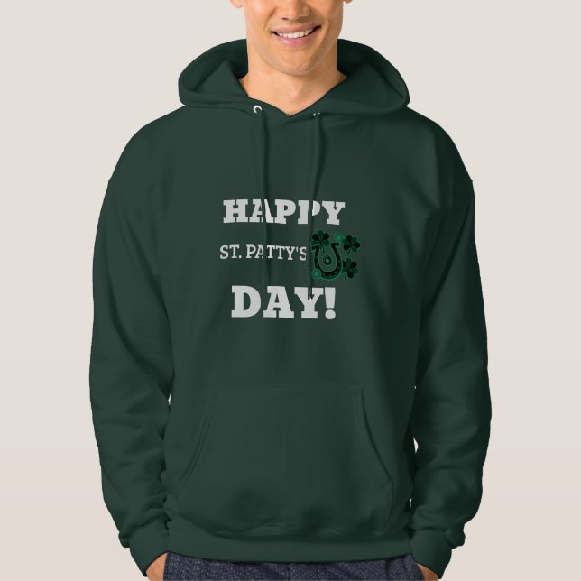  Men's Basic Hooded Sweatshirt St. Patrick’s Day (Front)