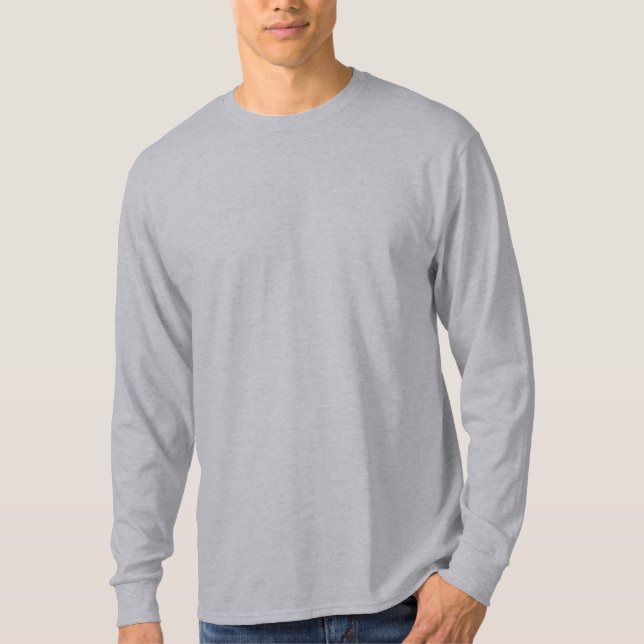 Men's Basic Long Sleeve T-Shirt GREY GRAY (Front)