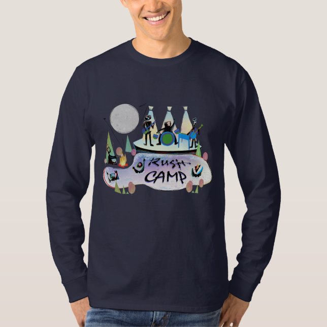 Men's Basic Long Sleeve T-Shirt Navy RushCamp! 19 (Front)