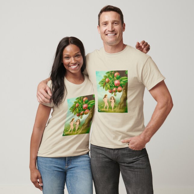 Men's Basic T-Shirt Eden's Serenity - Adam and Eve (Unisex)