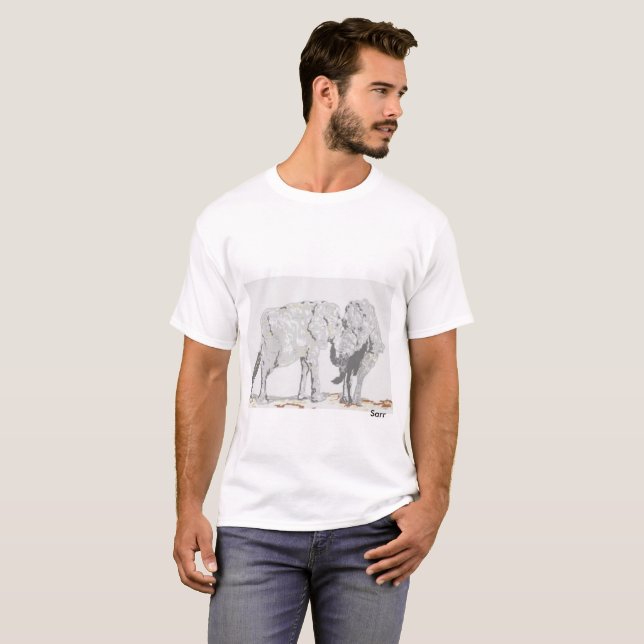 Men's Basic T-Shirt /Elephants (Front Full)