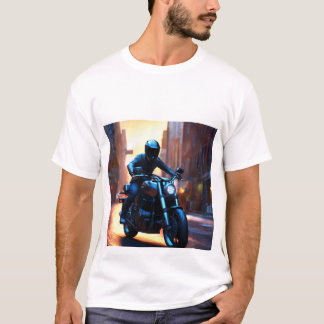 Men's Basic T-Shirt Printed Motorcycle