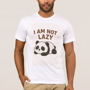Men's Basic T-Shirt with funny panda quote 