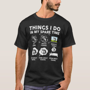 Mens Bass Fishing Things Do Spare Time Fisherman T-Shirt