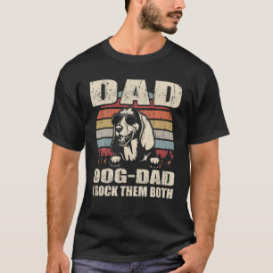 Mens Basset Hound Dad And Dog Dad I Rock Them Both T-Shirt