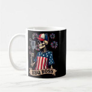 Mens Bbq Boss 4th Of July Funny Patriotic Barbecue Coffee Mug
