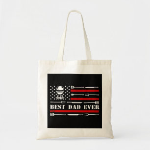 Mens BBQ Grill Grilling Best Dad Ever Tote Bag