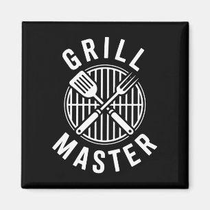 Mens bbq grill master backyard barbecue smoke king magnet