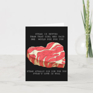 Mens Bbq Heart Graphic Funny Quote Single Meme Gri Card