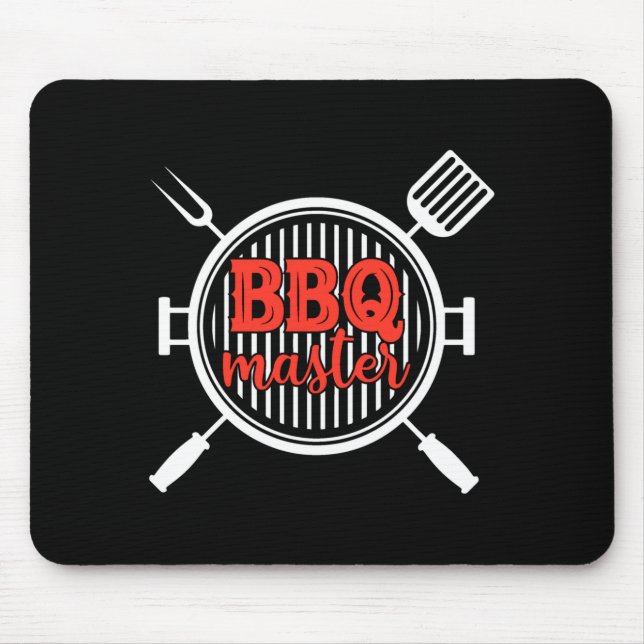 Mens bbq master fathers day present for funny dad mouse pad (Front)