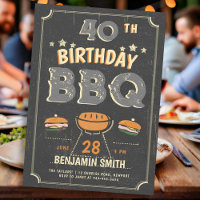 Men's BBQ Party Rustic Cowboy Country Birthday