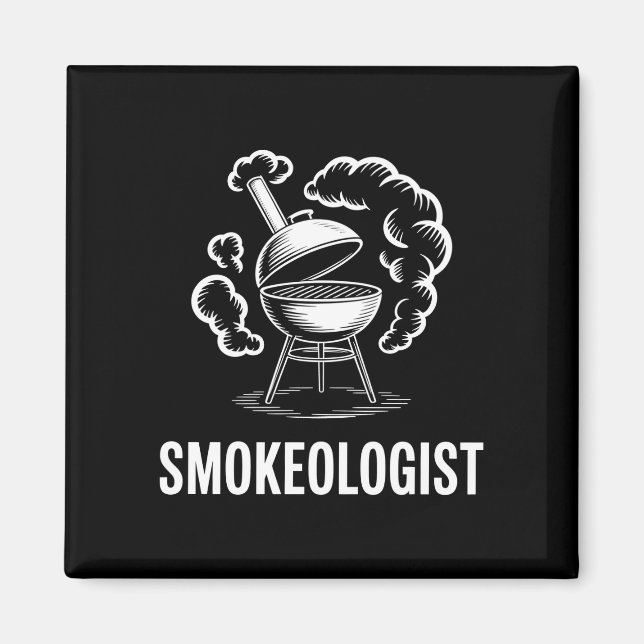 Mens bbq smokeologist backyard grill master king magnet (Front)