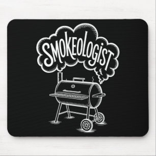 Mens bbq smokeologist backyard grill master king mouse pad