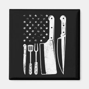 Mens bbq usa flag patriotic fourth of july master magnet