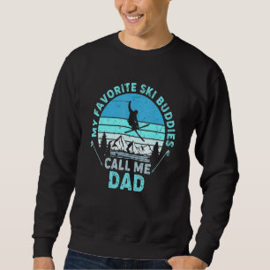 Mens Bddj Vintage My Favourite Ski Buddies Call Me Sweatshirt