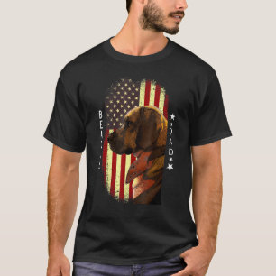 Mens Beagle Dad American Flag Patriotic Beagle T-Shirt