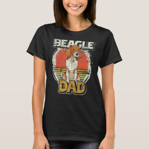 Mens Beagle Dad Animal  Dog Owner Fathers Day Retr T-Shirt