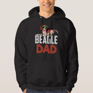 Mens Beagle Dad Dog Owner Pet Daddy Dog  Sunglasse Hoodie