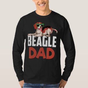 Mens Beagle Dad Dog Owner Pet Daddy Dog  Sunglasse T-Shirt