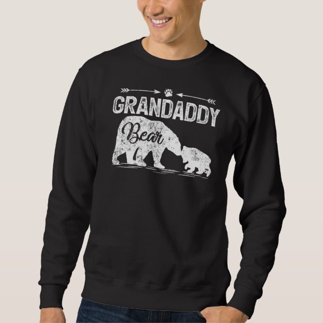 Mens Bear Animal  Matching Grandaddy Bear Father's Sweatshirt (Front)