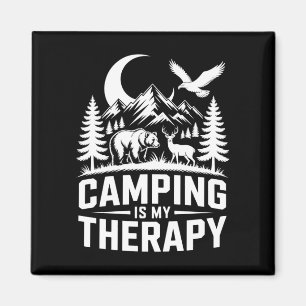 Men's bear camping is my therapy performance  magnet