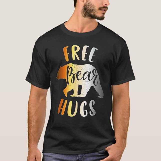 Mens Bear Community Free Bear Hugs  Gay Bear Pride T-Shirt (Front)