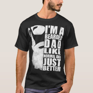 Mens Bearded Dad Funny Unique Beard Mens FatherDay T-Shirt