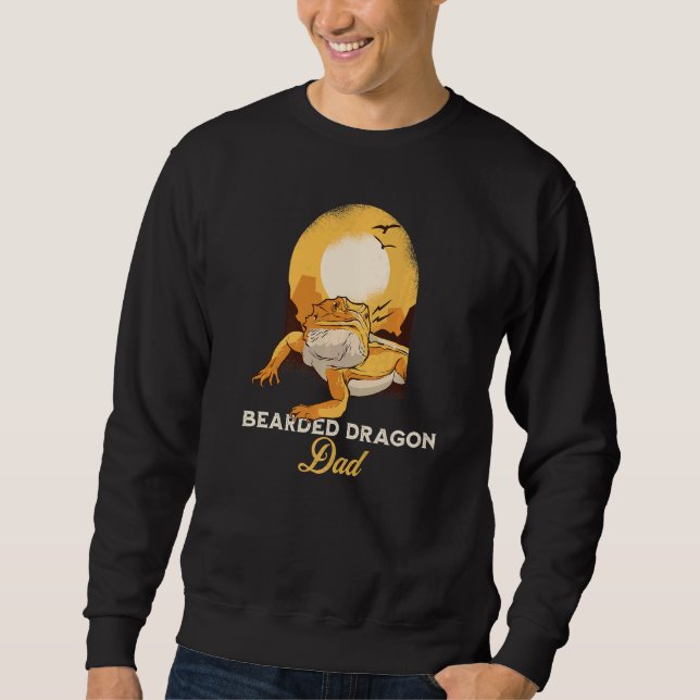 Mens Bearded Dragon Dad Reptile Lizard Sweatshirt (Front)