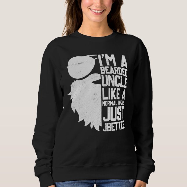 Mens Bearded Uncle Beard Humour Uncle Sweatshirt (Front)