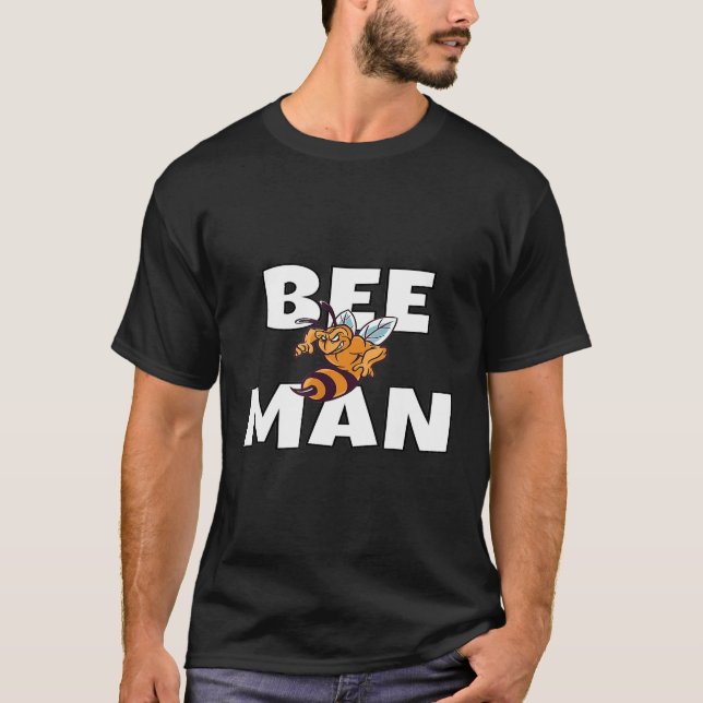 Mens Bee Man Funny Angry Honeybee Beekeeping For B T-Shirt (Front)