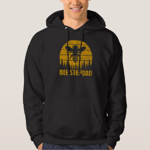 Mens Bee Vintage Beekeeper Keeping Bee Stepdad Fat Hoodie
