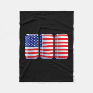 Mens beer american flag fleece blanket