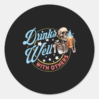 Mens Beer Drinking Soon To Be Favourite Fathers Da Classic Round Sticker