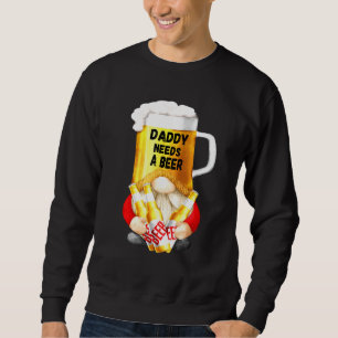 Mens Beer Mug Gnome Tee For Dad Gardener - Daddy N