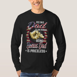 Mens Being A Dad Is An Honour Being A Bonus Dad Is T-Shirt