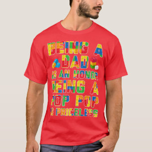 Mens being a dad is honour being poppop grandpa po T-Shirt
