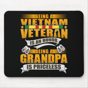 Mens Being A Vietnam Veteran Is An Honour Grandpa Mouse Pad