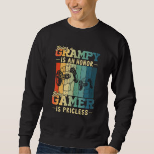 Mens Being Grampy Is Priceless Gamer Grampy Father Sweatshirt