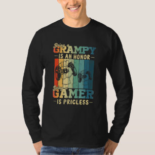 Mens Being Grampy Is Priceless Gamer Grampy Father T-Shirt