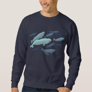 Men's Beluga Whale Shirt Whale Art Sweatshirt