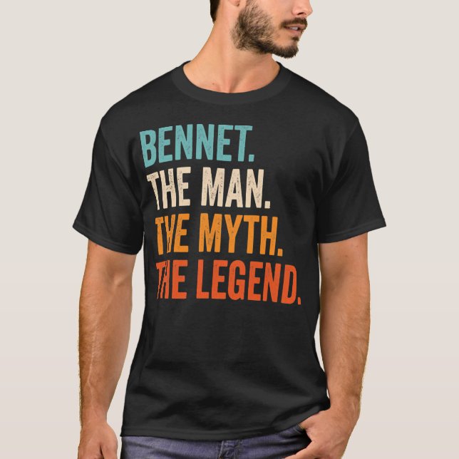 Mens Bennet The Man The Myth The Legend First T-Shirt (Front)