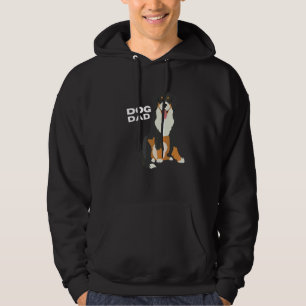 Mens Bernese Mountain Dog Dad Man Hoodie