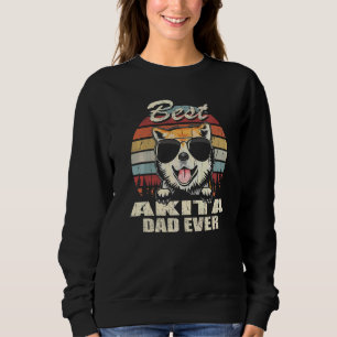 Mens Best Akita Dad Ever Father's Day Cool Dog Vin Sweatshirt