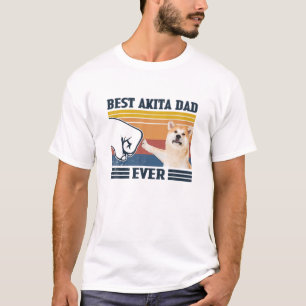 Mens Best Akita Dad Ever Funny Dog Lover Father's T-Shirt