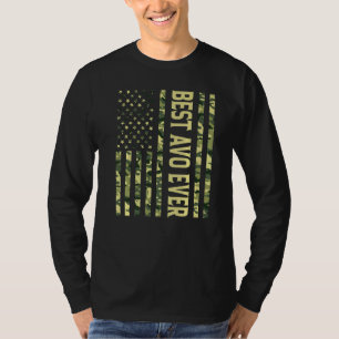Mens Best Avo Ever Us American Flag Grandpa Fathe T-Shirt
