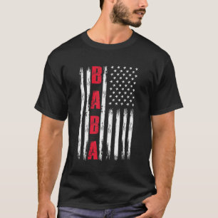 Mens Best Baba Ever Us Flag For Stepdad Fatheru201 T-Shirt